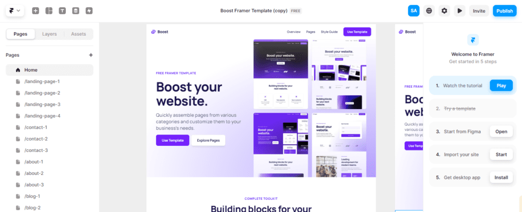 Framer Dashboard