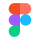 Figma logo on a white background featuring a stylized "F" composed of colorful shapes: red, purple, blue, and green, conveying creativity and design.